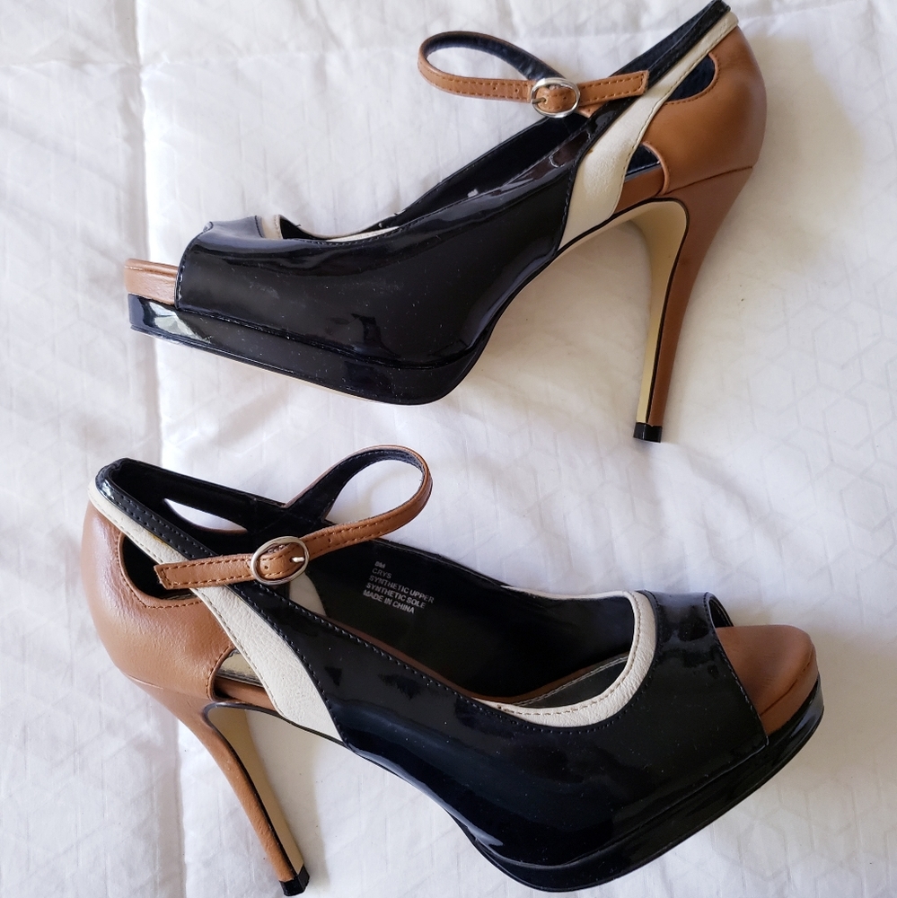 White House Black Market Peep Toe High Heels
